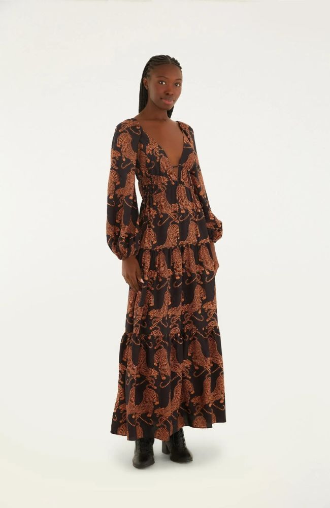 Vestido Longo Tigres
